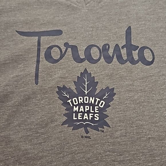 NHL Women's Hockey Logo Toronto Maple Leaf T-Shirt Medium Gray - Picture 12 of 16